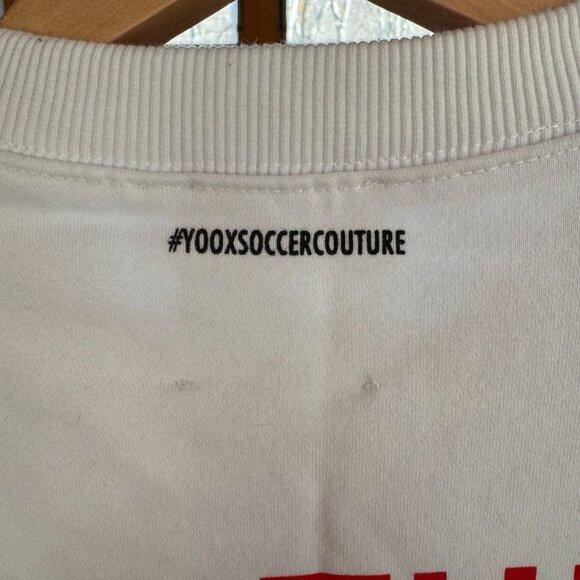 pushBUTTON YOOX White Soccer Sweatshirt Unisex Small - Picture 5 of 5